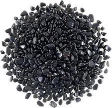 WAYBER 1 Lb/460g Black Obsidian Quartz Crystal Stones 1 Pound, 