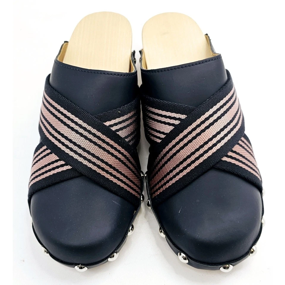 Zueco Hunter Original Para Mujer Azul Cruzado/Rosa Tachonado Talla 9 NUEVO Italia Foto 3 de 4