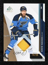 2014-15 SP Game Used Gold Spectrum Prime 74/99 David Backes #27 a3q
