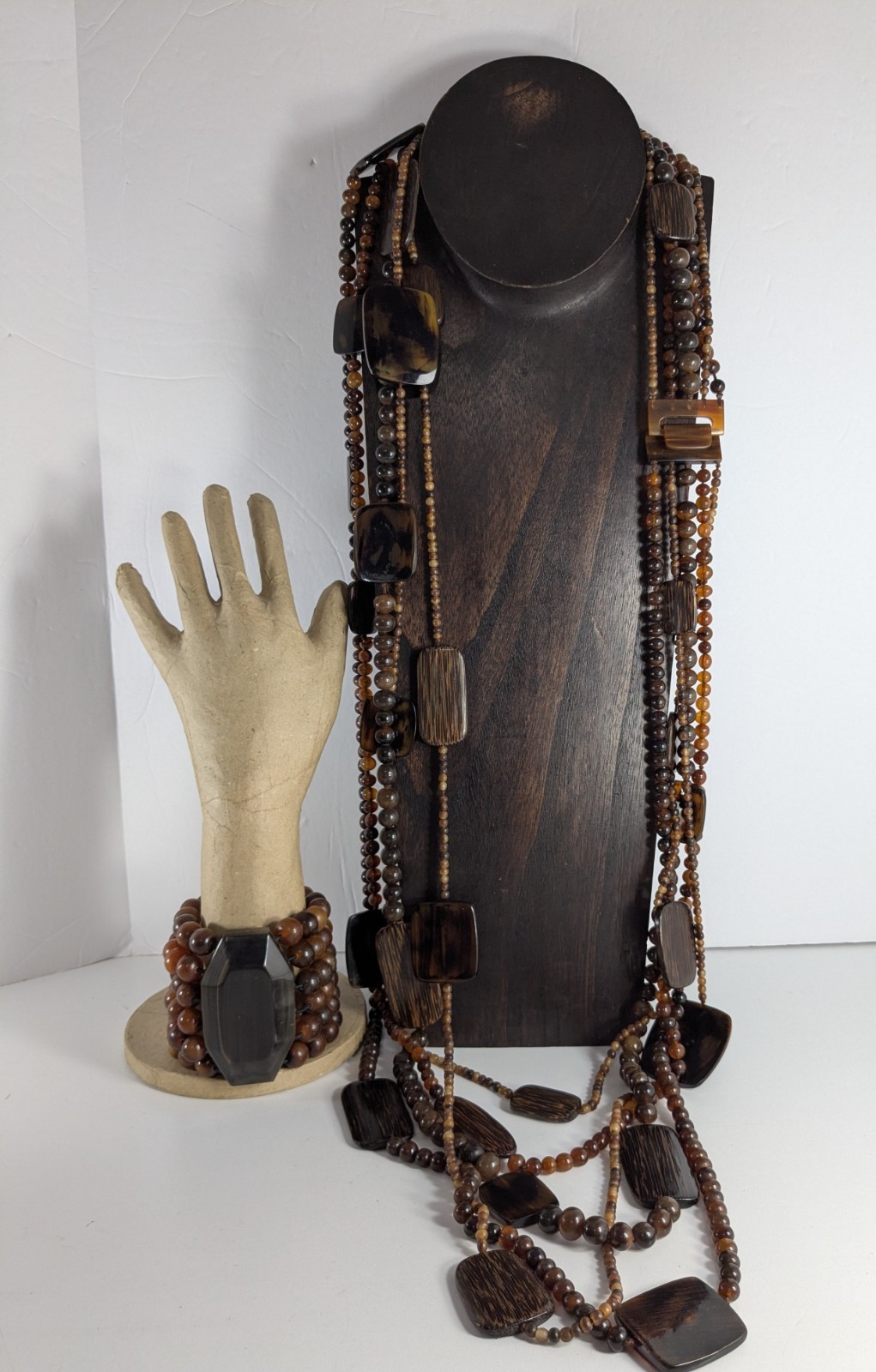 UnSigned Statement Runway Necklace &Bracelet Gerd… - image 1