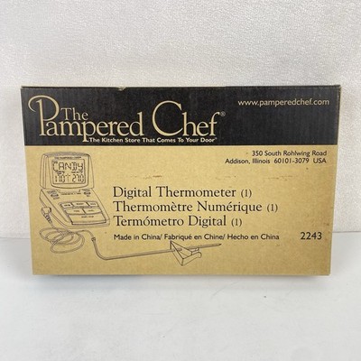 Pampered Chef Digital Thermometer Meat Candy Food NIB Unused #2243