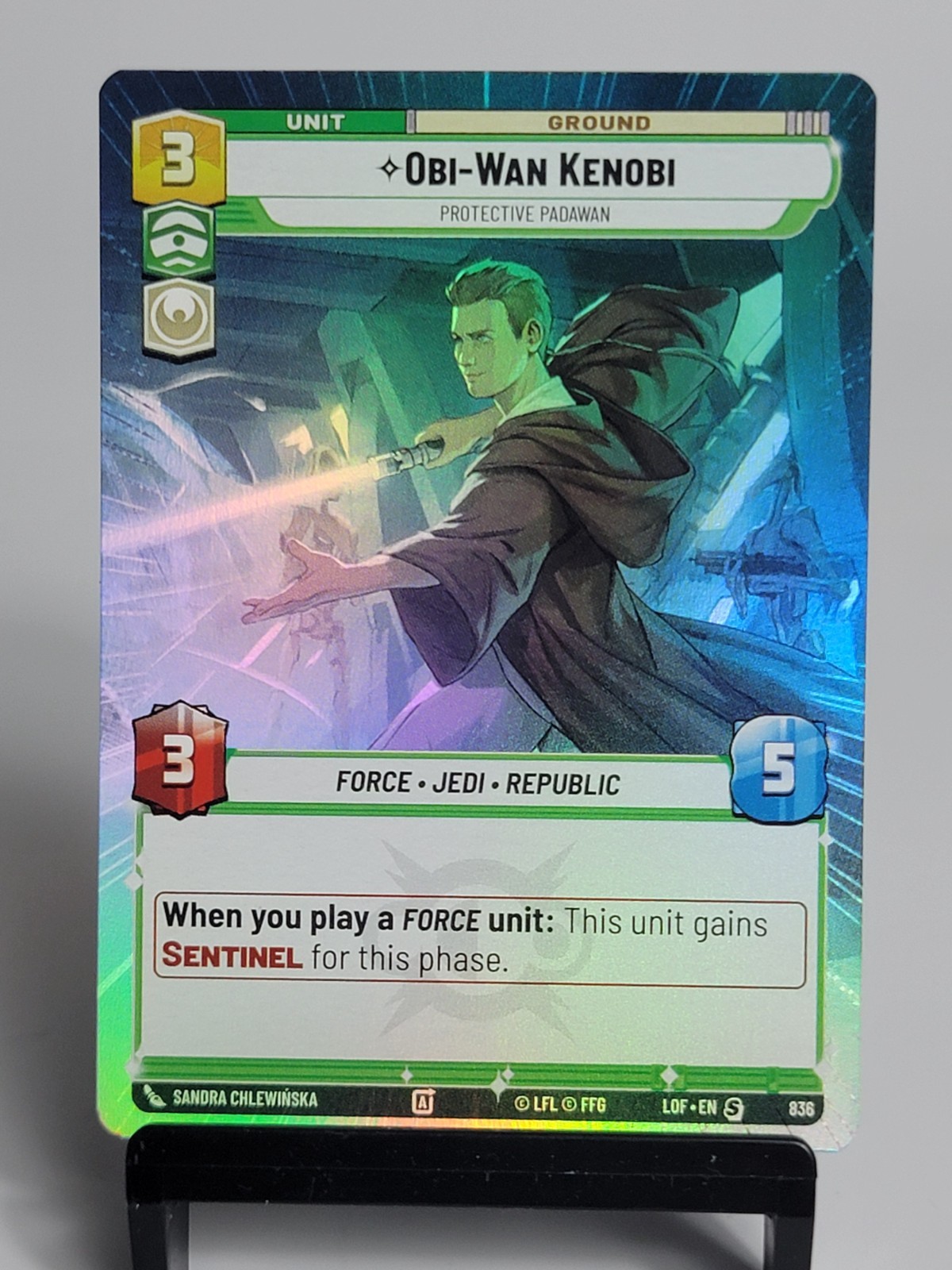 Star Wars Unlimited - LOF - Obi-Wan Kenobi, Protective Padawan - Hyperspace FOIL