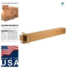 Shipping Boxes 4"L x 4"W x 40"H 25-Pack Strong Cardboard Moving Packing
