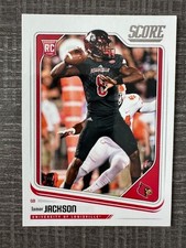 Lamar Jackson Rookie Baltimore Ravens 2018 Panini Score #352 Rookie Card RC. rookie card picture