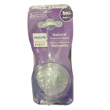 2 X PHILIPS AVENT NATURAL BABY BOTTLE NIPPLE SCY963/04 1M+ 4 PACK - SEALED