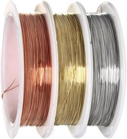 Schmuckdraht 0,3 Mm Kupferdrahtrolle AnlaufgeschüTzt 3 Farben 15M 3 Rollen
