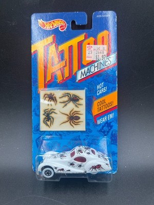 Hot Wheels Talbot Lago White Spiderider 1993 Tattoo Machines MIP!