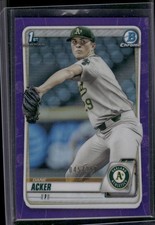 2020 Bowman Draft #CDA-DA Dane Acker Purple /250