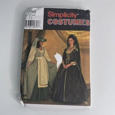 Simplicity 7756 Misses Costume Cosplay Renaissance Medieval Pattern 4-8 Uncut 