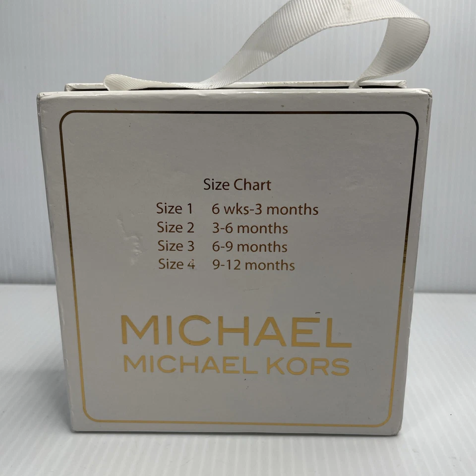 Michael Kors MK Zapatos de Bebé Suela Suave Sin Cordones Día del Bebé Negro Leopardo Talla 2 Nuevos Foto 3 de 4