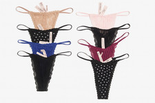 Victoria  s Secret Women  s Lace Thong Panties 4-Pack Size M/L Multicolor NWT