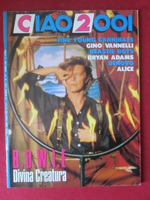 CIAO 2001 17 1987 POSTER CURIOSITY KILLED THE CAT - DAVID BOWIE ALICE [G103B]