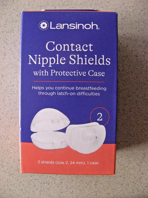 Lansinoh Contact Nipple Shield with Case - 24mm - 2ct