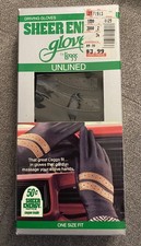 Vintage 1988 Women's L'eggs Sheer Energy UNLINED Driving Gloves Black NWT