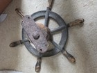 Vintage 16" Ship Boat Wheel Steering Helm Nautical Metal, wood Handles — photo 5