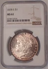 1878-S Morgan Dollar NGC MS61 Toned