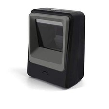Handsfree 2D 1D Barcode Scanner, QR Omnidirectional Desktop Bar Code Black