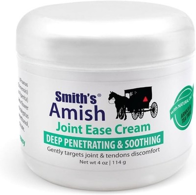 Smith S Amish Joint Ease Cream 4 Oz Jar. Soothing and Cooling, with Botanicals o