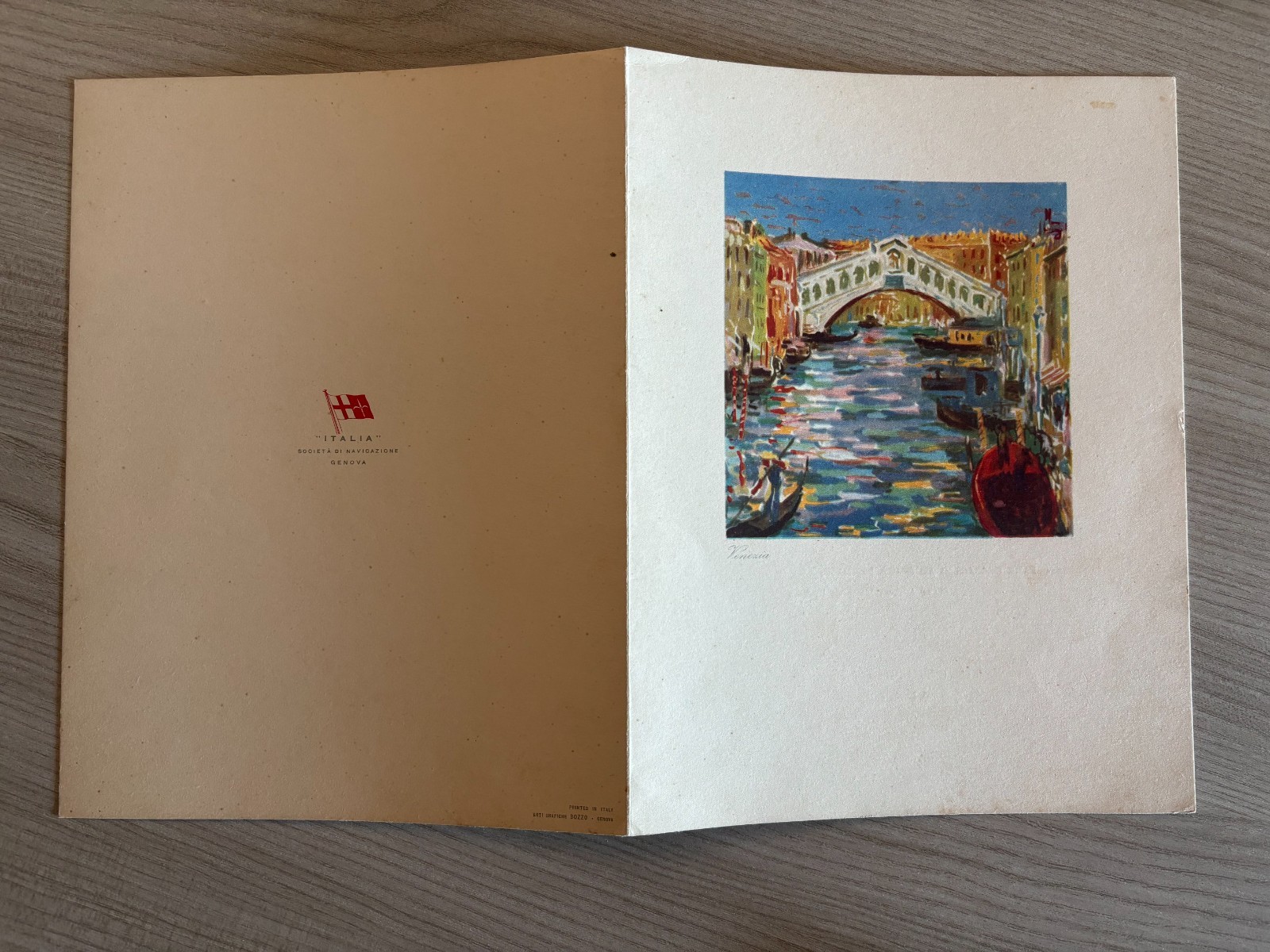 BROCHURE 1949, gare e giuochi,T/N CONTE GRANDE SUD AMERICA TORNEO BRIDGE VENEZIA