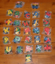 Small Wooden ALPHABET TRAIN SET 28 Cars Complete NEW