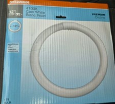 12-pack Sylvania FC12T9/CW/RSCool White Fluorescent Circline Light Bulb 32 W 12"