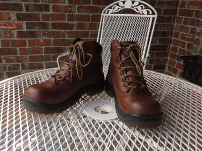 RED WING Women's Brown Leather King Toe Safety Boots Size 7.5