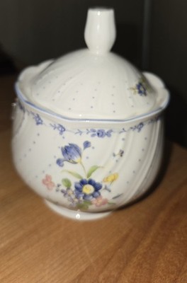 Nikko Tableware Blue Peony Creamer & Sugar Bowl with Lid Made in Japan