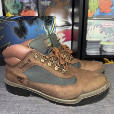Men Size 8.5 TIMBERLAND WATERPROOF FIELD BOOT Brown Green Beef  Broccoli 