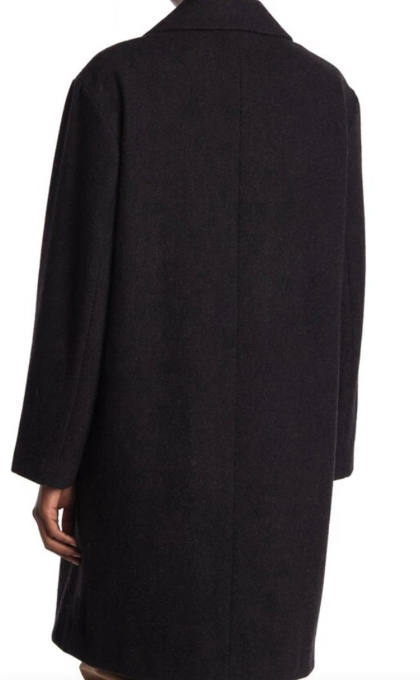 Abrigo Club Monaco Mezcla Lana Relajado Doble Pecho Gris-Negro Talla XS Foto 3 de 4