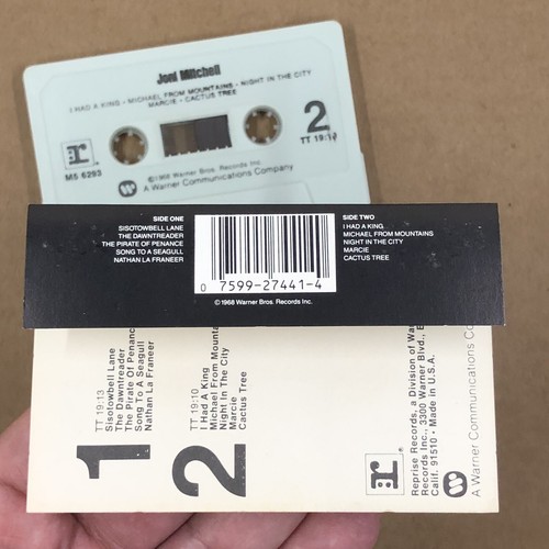 JONI MITCHELL Cassette Tape 60s Rock Folk SONG TO A SEAGULL NIGHT IN THE CITY - Picture 4 of 6