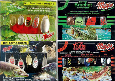 Mepps Spinner Kits Trout Pike Predator Perch Spoon Lure Pack Selections ...
