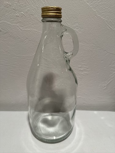 United Vinters Inc Clear Glass Bottle 5070-half gallon With Finger Handle & Lid