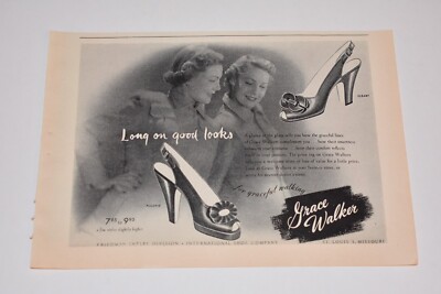 Vintage 1950 Grace Walker Shoes International Shoe Company Print 