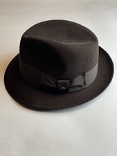 Vintage STETSON Brown/ Chocolate Fedora Hat 3X Beaver Selv-Edge Size 6 7/8 Mint