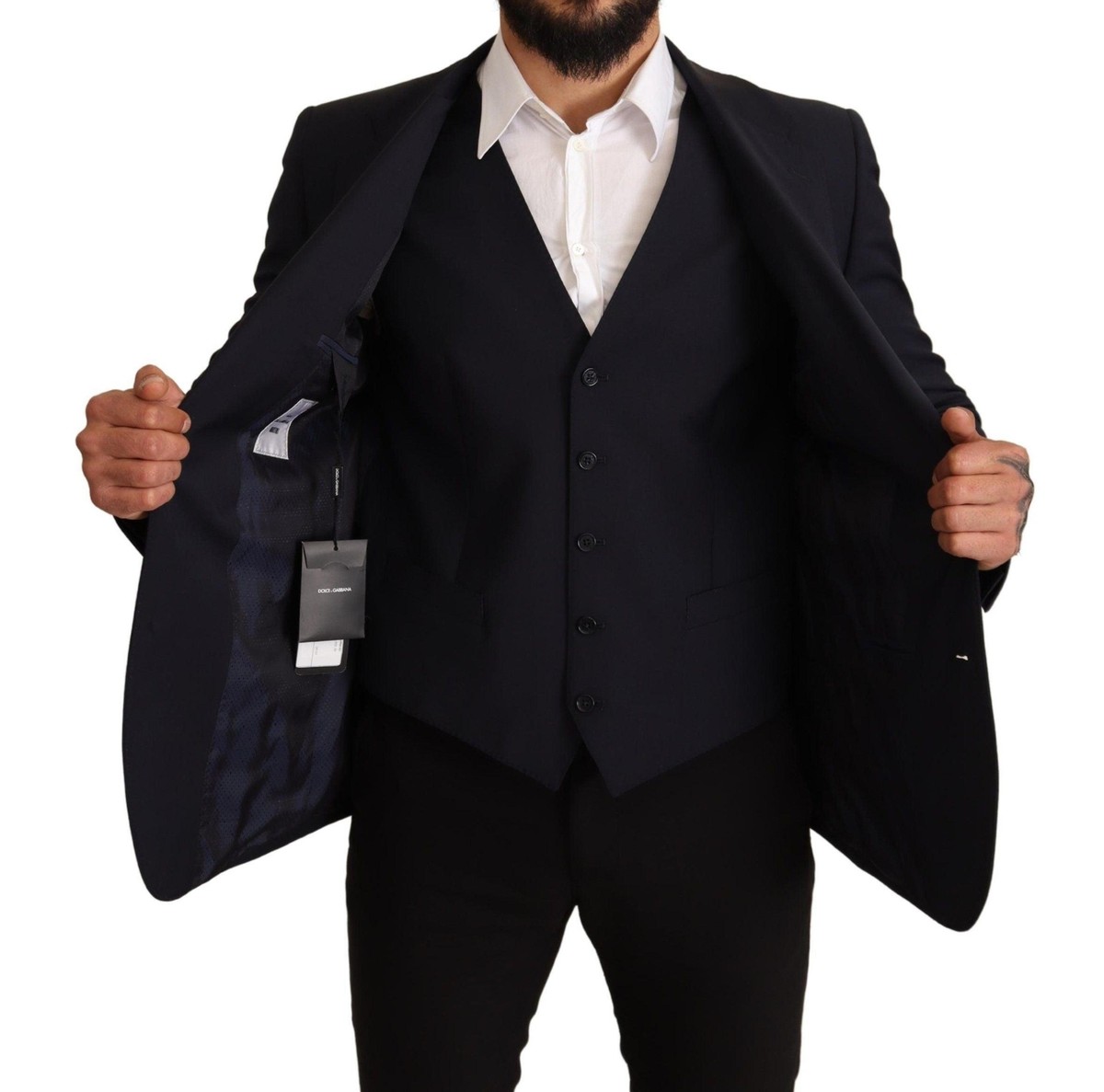 DOLCE & GABBANA ネイビー トレンチコート　50 MARTINI DOLCE & GABBANA ネイビー トレンチコート 50 MARTINI