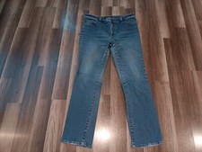 Ralph Lauren straight leg women's size 12 33X29 worn blue jeans.