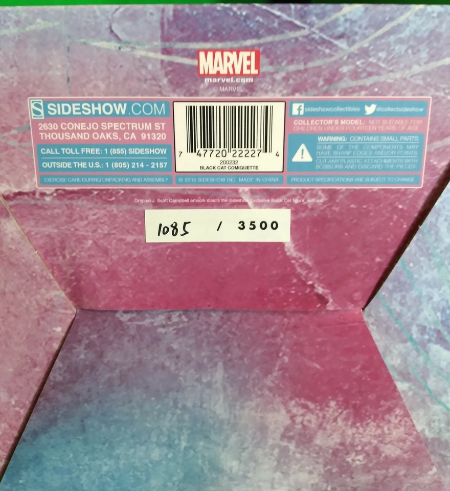 Estatua de poliestireno de gato negro Sideshow coleccionables #1085/5000 nueva en caja Foto 3 de 4
