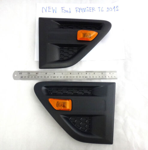 Set Side Vent Lamp Black Lh+Rh Indicator Fits Ford Ranger T6 2012 2014 Genuine - Picture 1 of 9