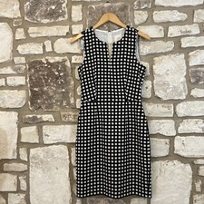J Crew Women Sleeveless Sheath Dress Sz 0 Black & White Lined