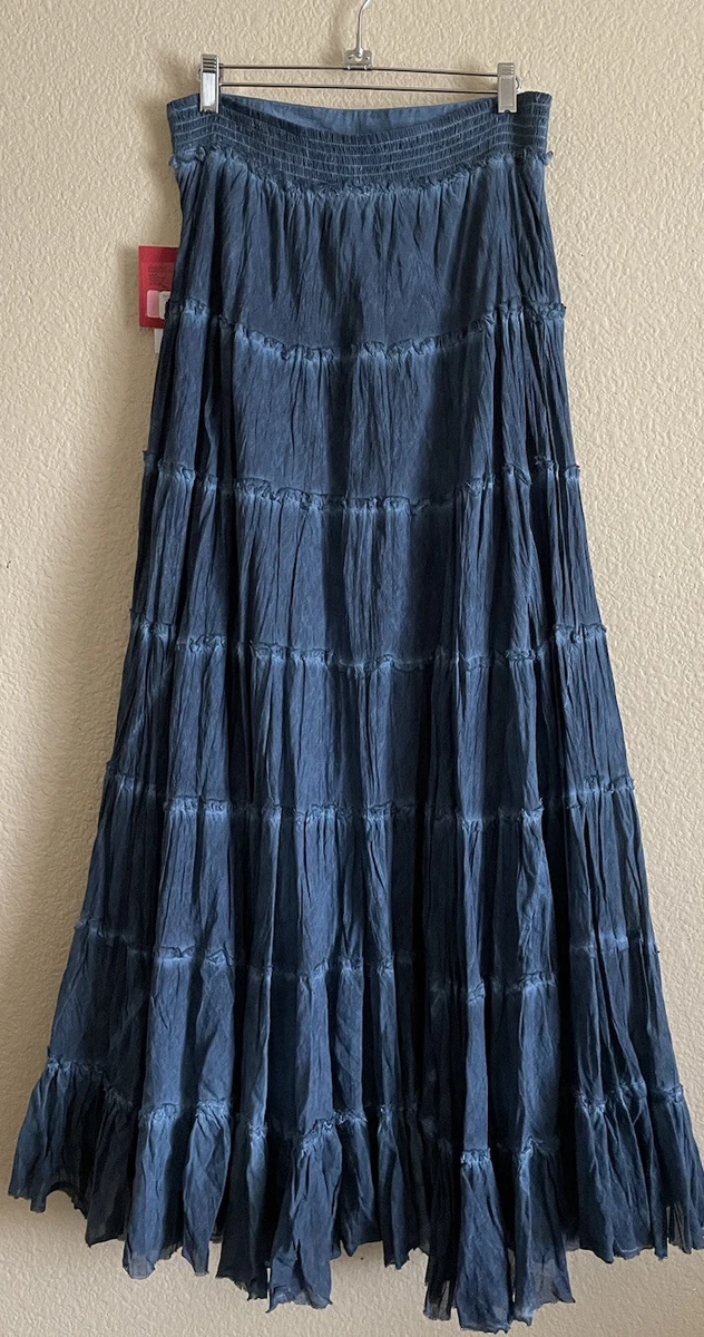 Navy cotton top maxi skirt