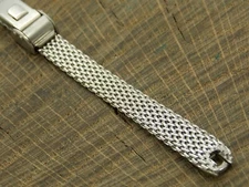 JB Champion Vintage Watch Band White Gold Overlay Sliding Clsp C-Ring NOS Unused