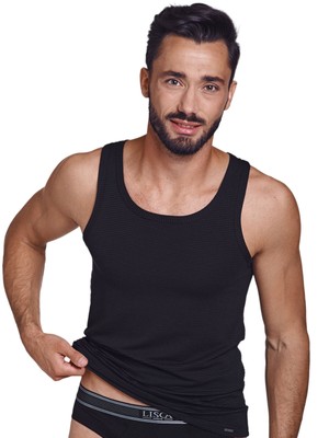 Lisca Herren Unterhemd Zeus 031006 Gr. S-XXL in Schwarz oder Grau