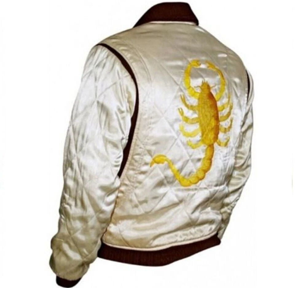 Chaqueta Slim Fit Drive Biker Rider Trucker Hot Ryan Gosling Bordada Escorpión Foto 3 de 4