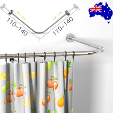 Adjustable Corner Shower Curtain Rod Curved Shower Curtain Rod Rustproof