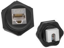 Cat6 RJ45 Shielded Ethernet Industrial Panel Mount Bulkhead Punch down Coupler