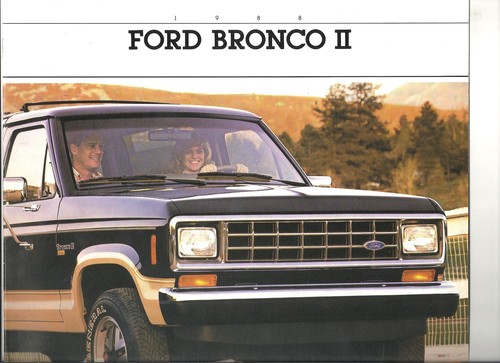 1988 FORD BRONCO II XLT XL SPORT EDDIE BAUER SHOWROOM BROCHURE "NOS"