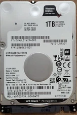 1TB WD Black WD10SPSX 2.5" 7200rpm SATA Laptop Hard Drive HP Dell Asus Lenov PS4