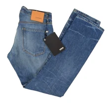 NWT BALDWIN The Samuel Slim Straight Blue Denim Jeans Sz 32 x 33 USA Made