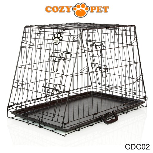 Car Dog Cage Cozy Pet Travel Crate 6 Sizes Puppy Pet Carrier Transport Car Boot - Picture 6 of 140