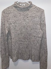 Madewell Women's Long Sleeve Gray Marled Knit Sweater size M Wool blend warm